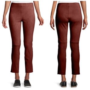 VInce. Ginger Suede Stretch Crop Flare Leggings